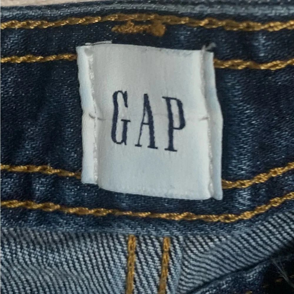 GAP Women High Rise Flare Wide-Leg Crop Jeans in Deep Blue, Sz 10. NWOT - Picture 2 of 12